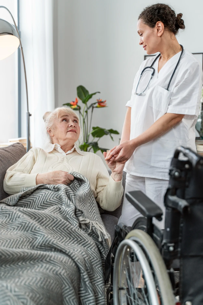 Golden Hands Healthcare caregiver supporting an older adult at home